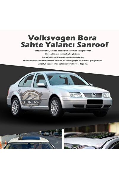 STS Oto Aksesuar Wv Bora Parlak Siyah Yalancı Çakma Sahte Sunroof