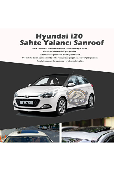 STS Oto Aksesuar Hyundai İ20 Parlak Siyah Yalancı Çakma Sahte Sunroof