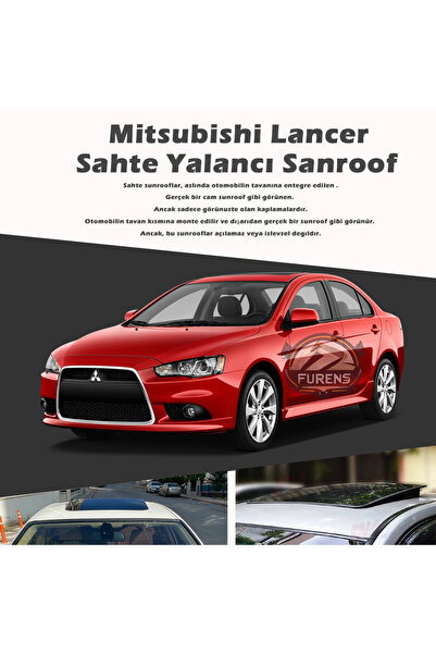 STS Oto Aksesuar Mitsubishi Lancer Parlak Siyah Yalancı Çakma Sahte Sunroof