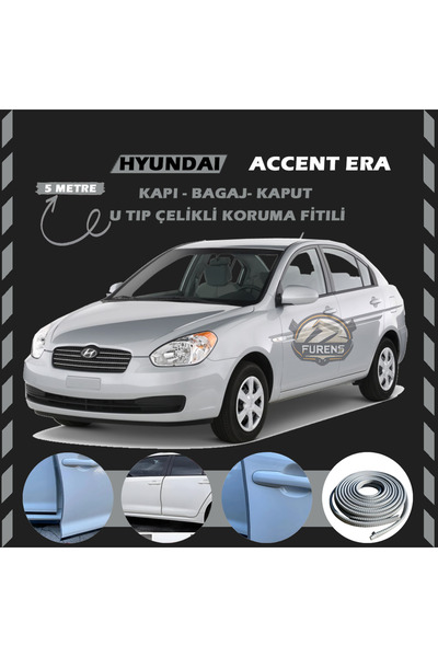 STS Oto Aksesuar Hyundai Accent Era Oto Araç Kapı Koruma Fitili 5metre Parlak...