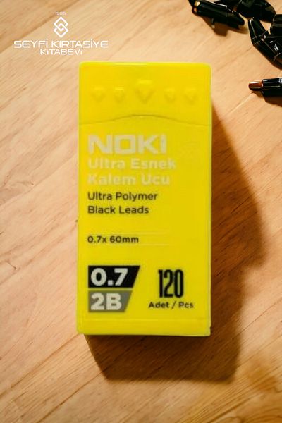SEYFİKİRTASİYE 2B BLACK 0.7 MM PEN NIB 120-PACK ULTRA FLEXIBLE PEN NIB YELLOW BOX
