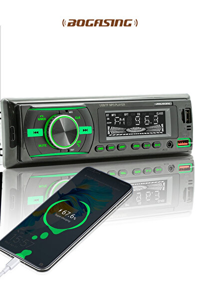 Genel Markalar Çift Usb Girişli Bluetooth Oto Teyp Araba Teybi Radyo Sd Aux Teyp Çift Amfi Çıkışlı 4x50w