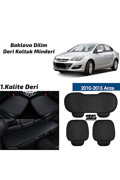 STS Oto Aksesuar Opel Astra J 2010-2015 Siyah Deri Oto Koltuk Minderi