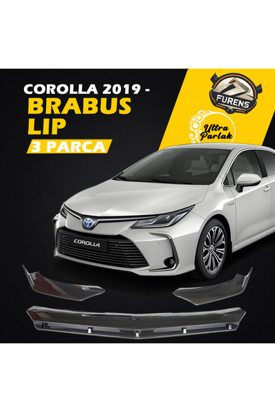 STS Oto Aksesuar Toyota Corolla 2019 Uyumlu Brabus Ön Lip 3 Parça Kanatlı Lip