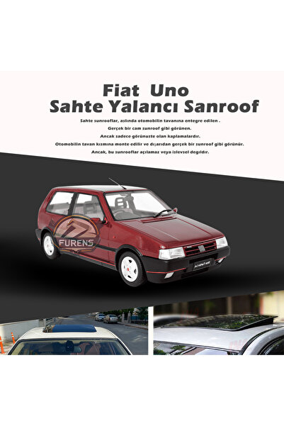 STS Oto Aksesuar Fiat Uno Parlak Siyah Yalancı Çakma Sahte Sunroof