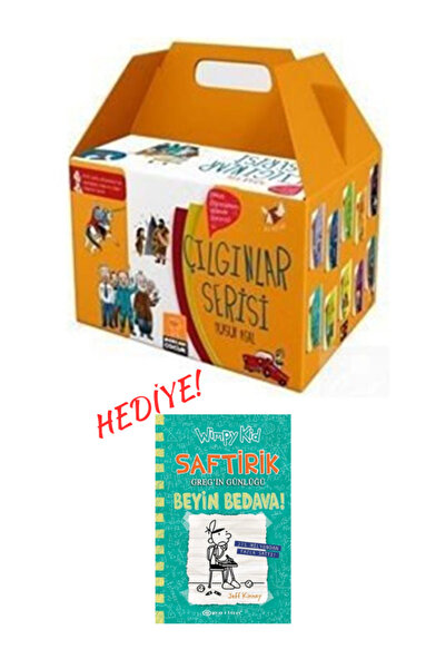 Mercan Çocuk Yayınları Çılgınlar Serisi Ciltli 10 Kitap Kutulu Set - Saftirik Greg'in Günlüğü / Beyin Bedava! (HEDİYE!)