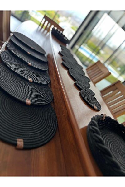 BHR Creative مجموعة عداء من الجوت ويكر مع سلة بتصميم خاص