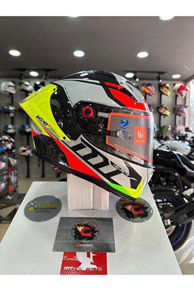 MT KRE+ Projectile D2 Gloss Pearl Carbon Full Face Kask