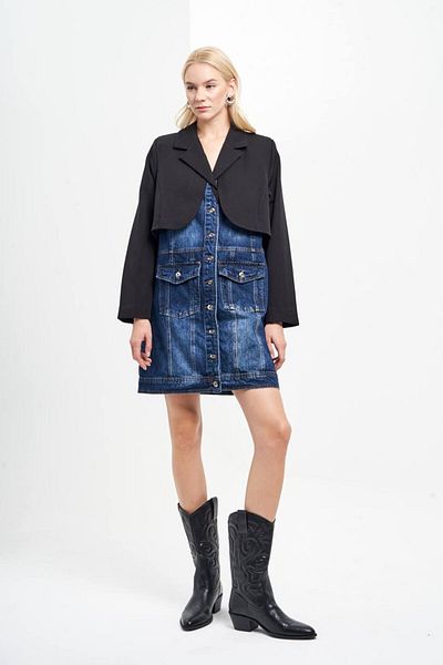 Friday Mood Denim Dress with Jacket Detail