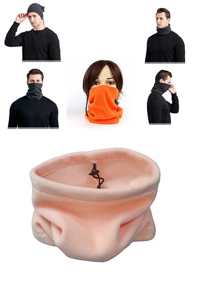 KYLE XM Polar Salmon Neck Collar Beanie Windbreaker Motorcycle Students Ski Multi-Purpose in Cold Weather