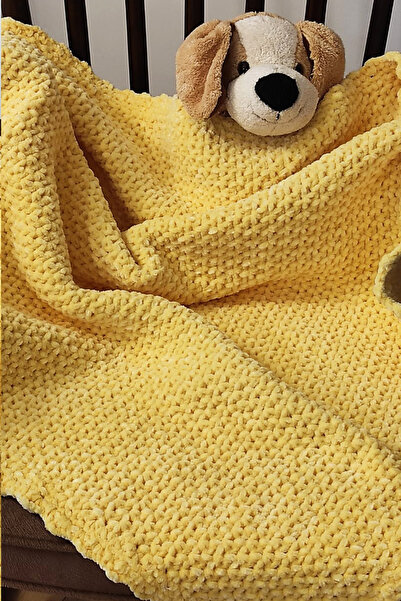 nftart.design بطانية أطفال مخملية محبوكة يدويًا - حجم عربة الأطفال