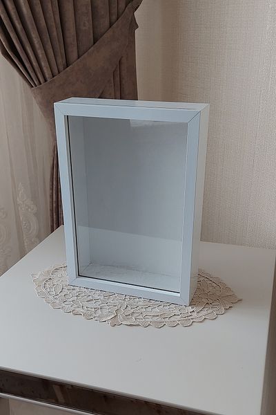 Verda Çerçeve Σχέδιο λευκού βαθύ τριαντάφυλλου 25x35 cm - Νέος σκελετός τάσης χωρίς LED! Το Rose Box είναι ανώνυμο για τη μνήμη