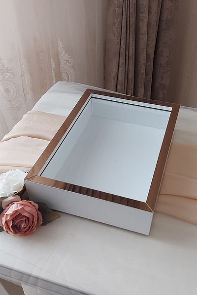 Verda Çerçeve Fără LED 25x35 Cm Rama Design Deep Rose alb-bronz! Cadru de memorie Rose Box! Anonim