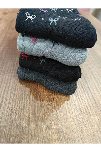 Leement socks Дамски 4 чифта дебели зимни хавлиени чорапи с шарки