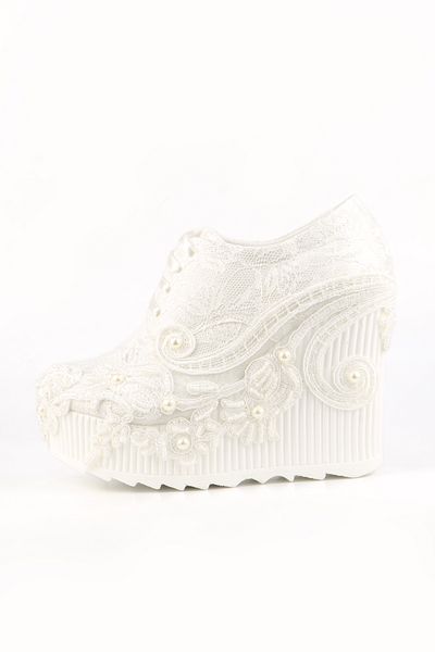 E&L Company 13cm PADDED HEELLace and pearl embroideredBride with no running warranty