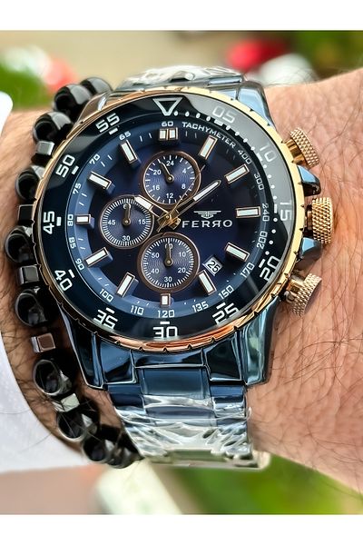 FERRO Brand Steel Cord VIP Men's Wristwatch Bracelet