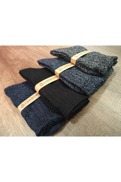 Leement socks 4 чифта зимни дебели вълнени чорапи от висококачествена агнешка вълна