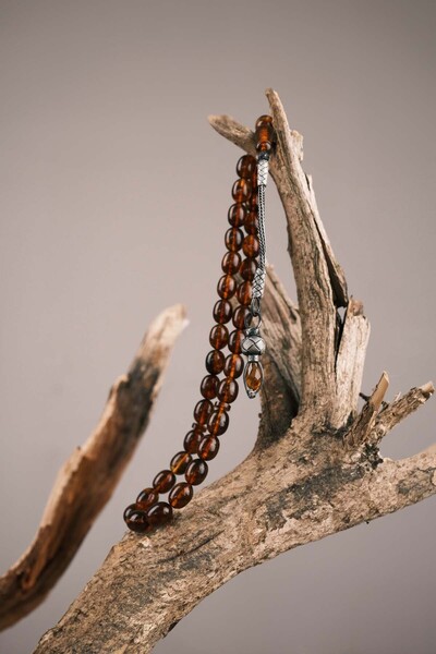 Modalyon Koleksiyonluk 7*10 Mm Kapsül Orjinal Damla Kehribar Tesbih 1000 Ayar...