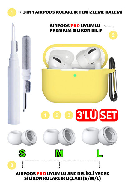 EWEC Pro Uyumlu Silikon Kılıf, Anc Delikli Yedek Silikon Uçları (S,M,L) ve 3 ...