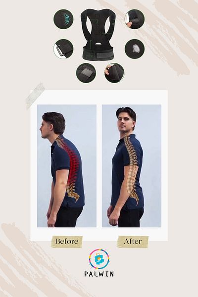 Palwin New Generation Anti-Humpback Women Men Upright Posture Corset Waist Back Shoulder Corset Upright Standing Apparatus