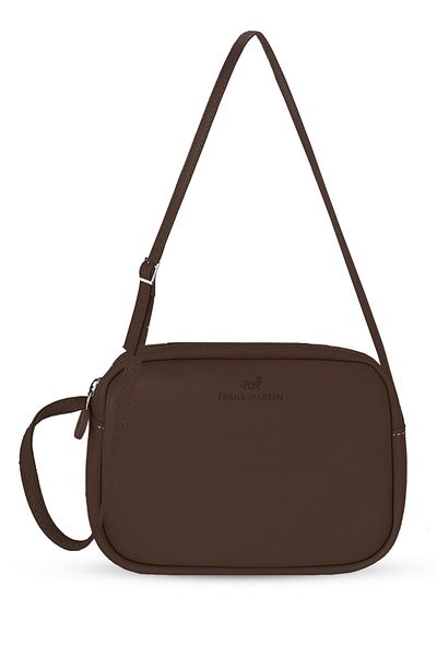 Frank Martin Geantă de mână și geantă de umăr model Urban Black Cross Strap, cu fermoar, curea reglabilă