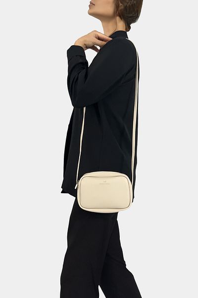 Frank Martin Geantă de mână și geantă de umăr model Urban Black Cross Strap, cu fermoar, curea reglabilă