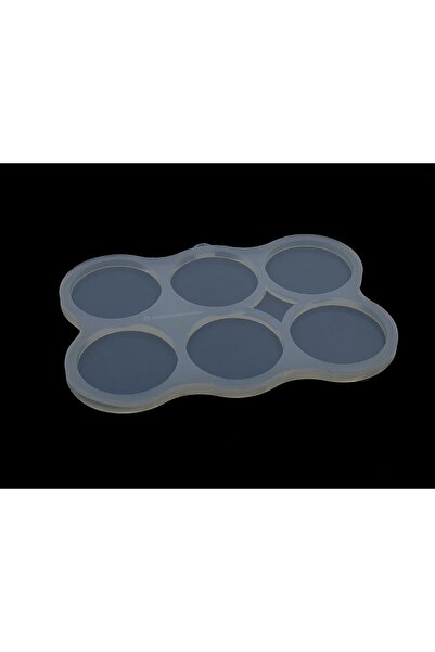 epoksikalipmarketi Epoxy Silicone Mold / 6-Piece Round Magnet Mold