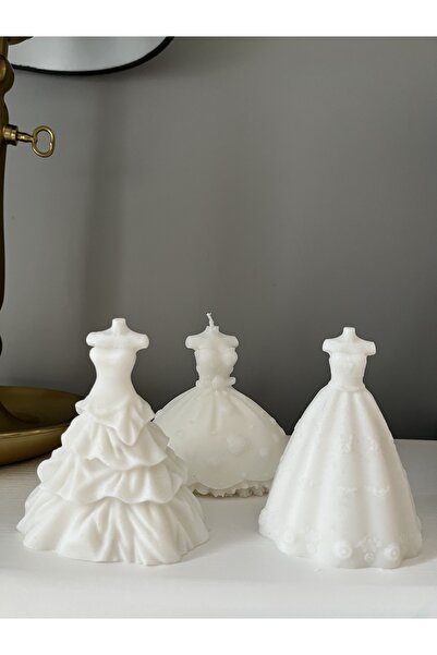 Selins Art Candle GELİNLİK ELBİSE MUM SET