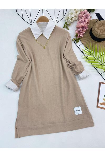İPEK TUTUŞ Women's Crest Detailed Slit Tunic