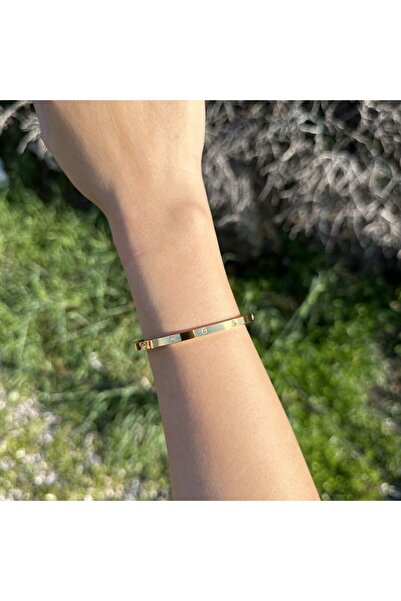 leargia Taşlı İnce . Kelepçe-M - Gold