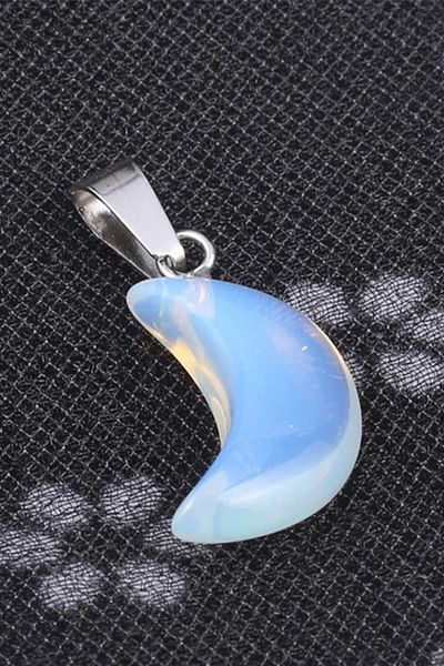 Tesbih Atölyesi Certified Real Moon Model Opal Stone Necklace