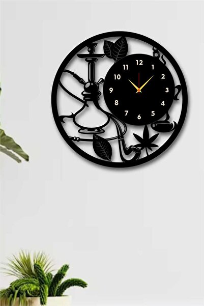 AHŞAP HEDİYENİZ Tabacco Shop, Nargile Evi Dekoratif Duvar Saati