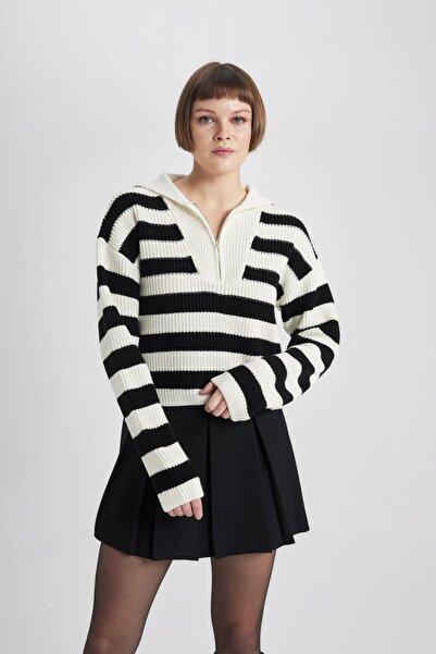 DeFacto Regular Fit Polo Collar Thessaloniki Fabric Sweater C1881ax23wn