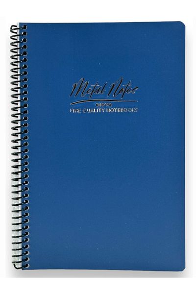 Gıpta GIPTA METAL NOTES PLASTIC COVER SPIRAL 17 * 24 80 YPWITHOUT STRIPES – BLUE