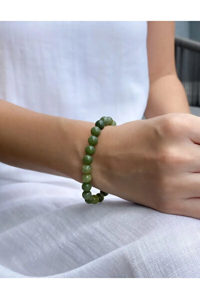 Padore Accessory جودة A+| أجمل لون أخضر> سوار من حجر اليشم الطبيعي - معتمد، م...