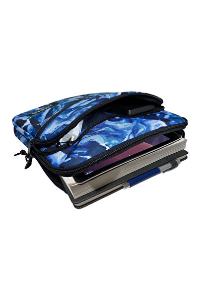 Jacbag İki Bölmeli Fermuarlı Cepli Tablet Çantası