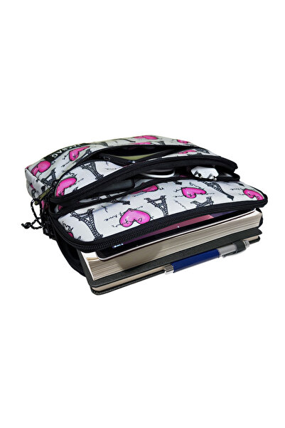 Jacbag İki Bölmeli Fermuarlı Cepli Tablet Çantası