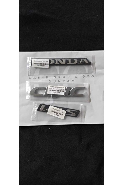 OEM Honda Cıvıc 1.4 İs 3lü Set Bagaj Yazısı Logo Honda