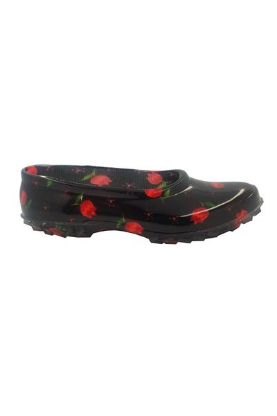 fafatara Women's Red Floral Rubber Shoes