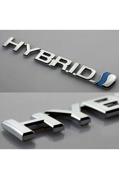Genel Markalar Hybrid Yazı Toyota HYBRİD Yan ve Arka Yazı