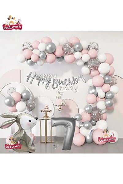 Bkmc SET DE LANTURI DE BALON DE ZI DE NAȘTINTĂ DE LUX DE 7 ANI DE LUX DE LUX ...