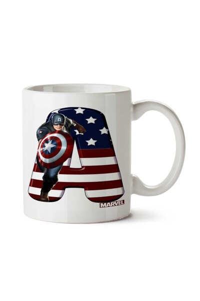 ART HEDİYE كوب كابتن أمريكا موديل 4 مطبوع على الجانبين