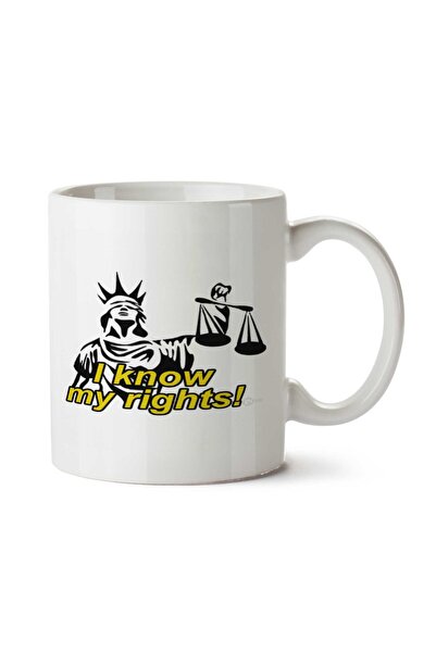 ART HEDİYE I know my rights two Sided Printed Mug