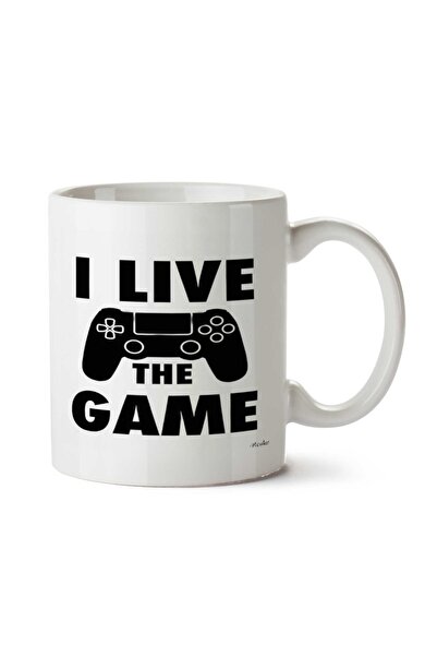 ART HEDİYE كوب مطبوع على الجانبين من I Live The Game