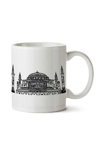 ART HEDİYE كوب هاجيا صوفيا آيا صوفيا مطبوع على الجانبين