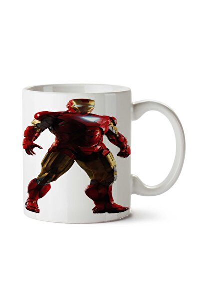ART HEDİYE كوب آيرون مان 2 مطبوع على الجانبين