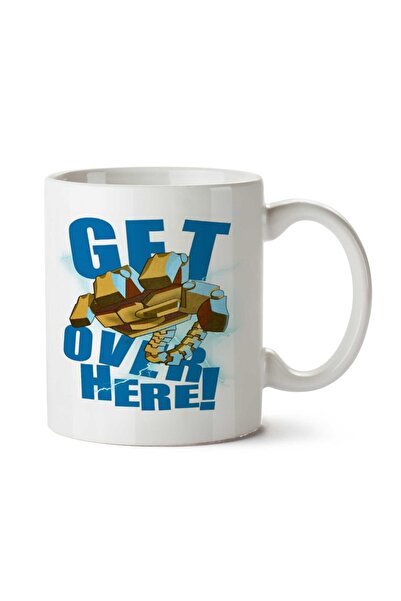 ART HEDİYE كوب زجاجي مطبوع عليه وجهين من Get Over Here