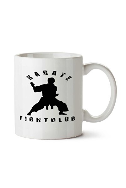 ART HEDİYE كوب مطبوع على الجانبين من Karate Fight Club