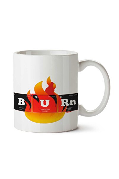 ART HEDİYE كوب كوب مطبوع على الجانبين بمسطرة حرق بيريوديك من BURN