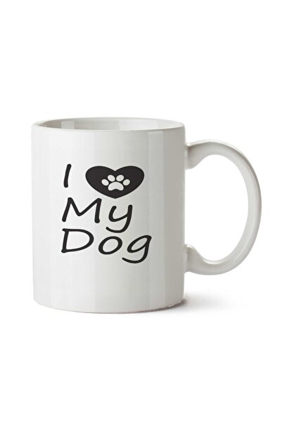 ART HEDİYE كوب I LOVE MY DOG 3 مطبوع على الجانبين
